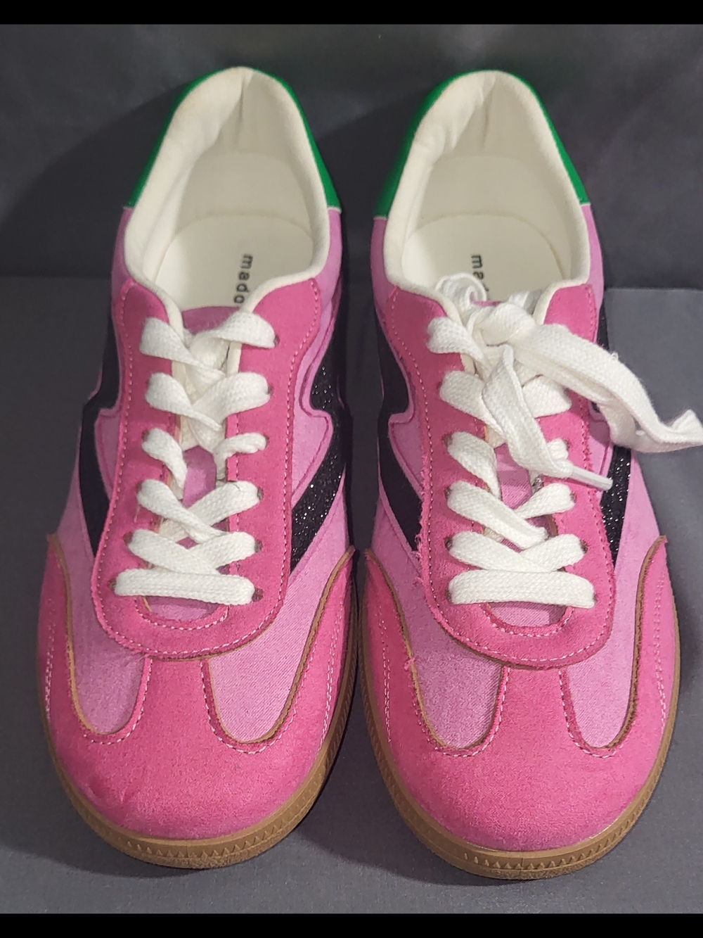 Madewell Pink Retro Lace-Up Sneakers